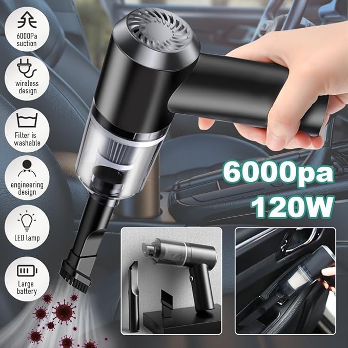 3 in 1 Portable Car Vacuum Cleaner with Blower